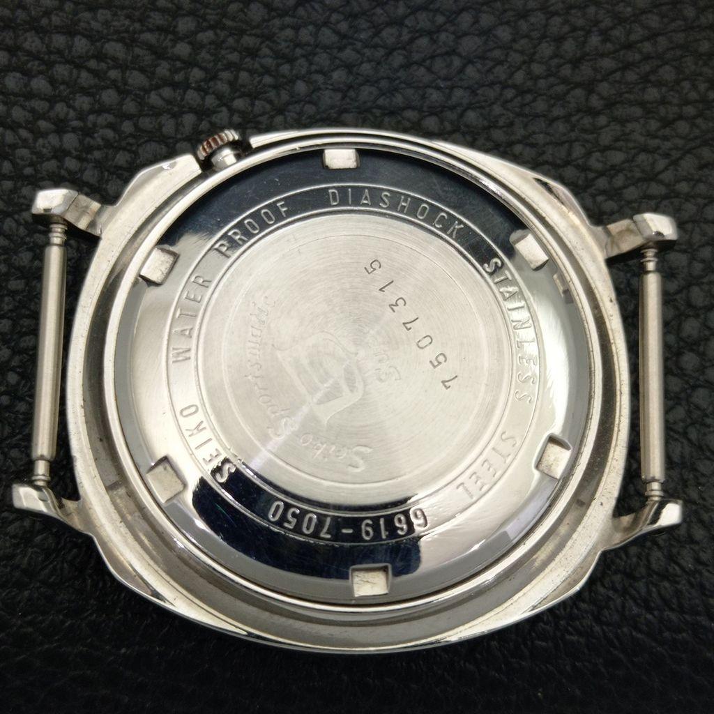 SEIKO 5 AUTOMATIC JAPAN MENS 6619A VINTAGE ARABIC WHITE DIAL WATCH a702443-5 R124-a702443