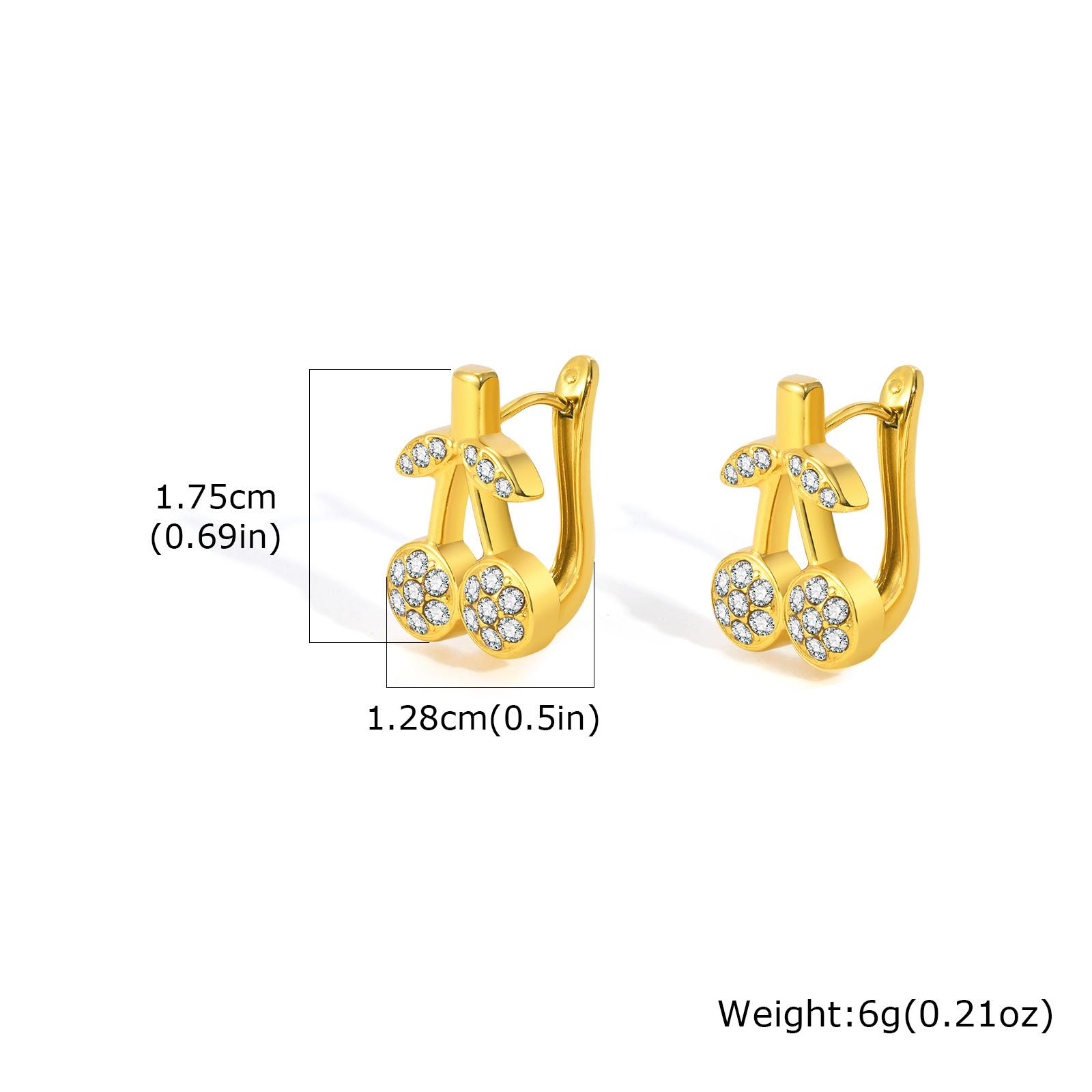 

Vnox Stainless Steel Hoop Earrings For Women With Opal Stones Inlaid Ladies 18K Gold Plated Earring Popular Fashion Jewelry