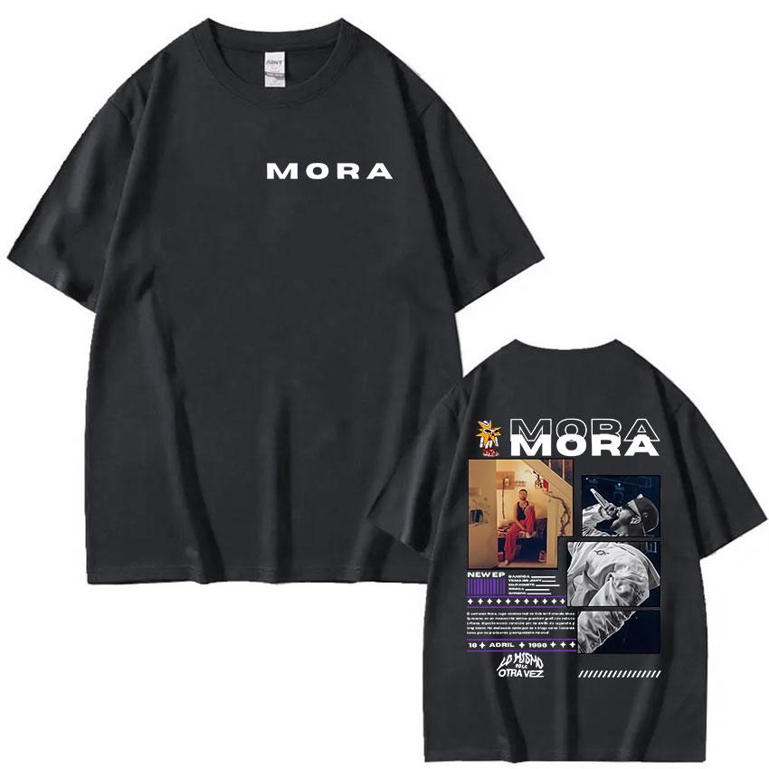 Rapper MORA Tour 2025 New Album Graphic T Shirts Unisex Clothing Hip Hop Gothic TShirt Y2K Vintage Oversized Short Sleeve TShirts