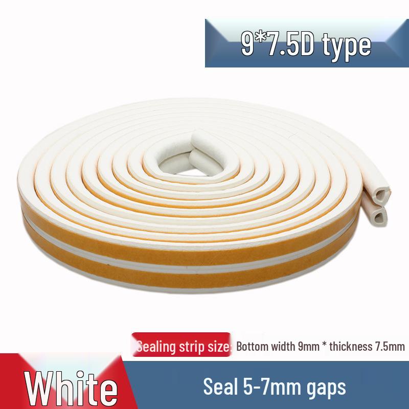 Self-Adhesive Weatherproof Door & Window Foam Seal Strip - 6m, Soundproof & Insulating