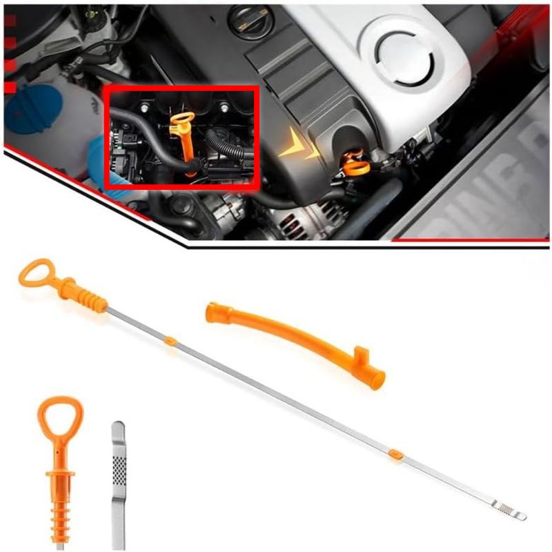 Engine Oil Dipstick for 2011-2015 Jetta CKJA Fits 1999-2006 Golf Passat EA113 Beetle 2.0L 8V /1.8T Replace 06A10366 06B115611R