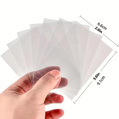 100/300 Stück Weiche Transparente Kartenhüllen Premium Klare Kunststoffhüllen zum Spielen von Spielen Sammler-Kartenhüllen Kartenschutzhüllen
