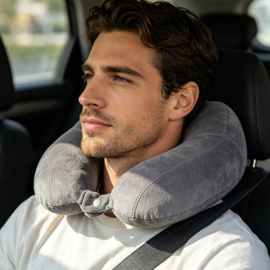 U-Shaped Pillow with Removable Cover, Neck Support Pillow for Travel Office Home, Lumbar Nap Cushion, Leg Lift Cushion, Cervical Relief Headrest