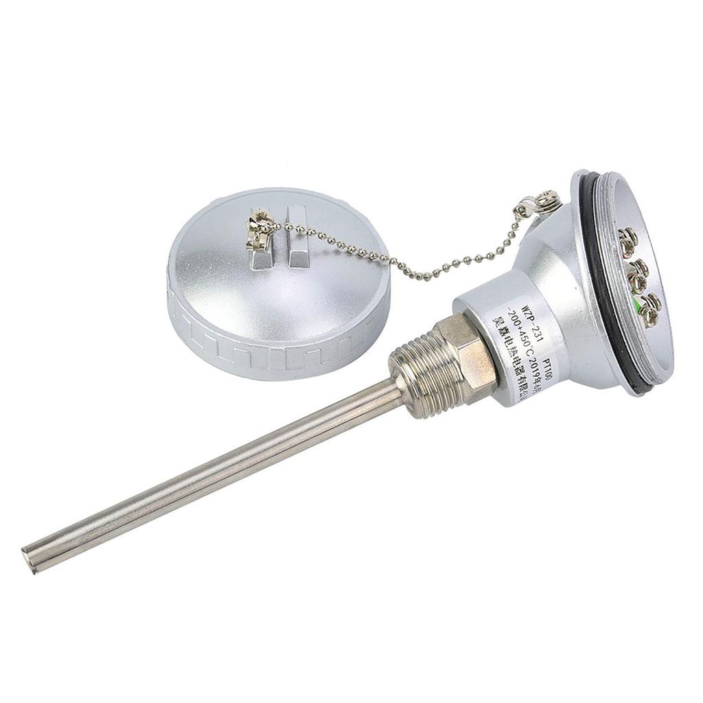RTD PT100 Temperature Sensor Probe 1 2  NPT Thread Thermocouple Terminal Head(PT 100mm)