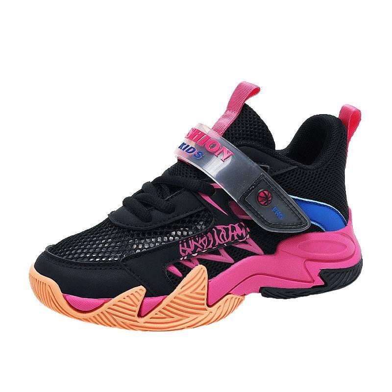 Breathable Single Net Children's Basketball Shoes Non-slip and Wear-resistant Professional Training 2025 Summer New Non-slip Boots Sports Shoes