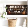 Personalized Custom Name Guitar Sign Metal Wall Art Studio Décor