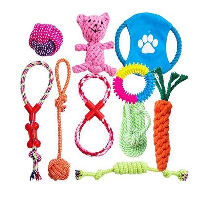 Yepet Puppy Grande Cão Tug Frisbee Brinquedo 10 Peças Conjunto H, 10 Peças Conjunto/H