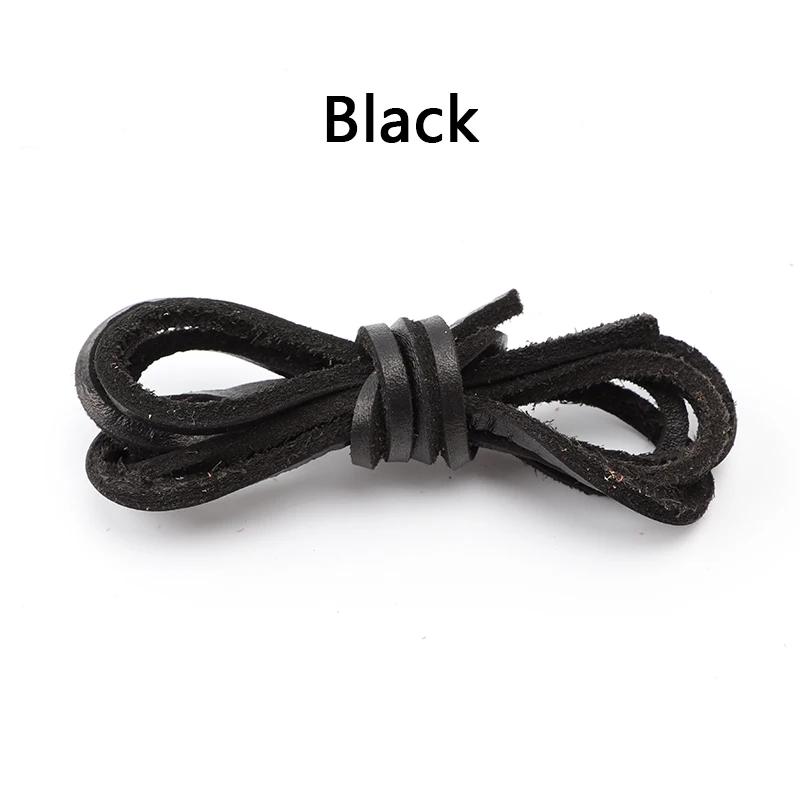 New  Flat Shoelaces Solid Leather Shoe Laces Classic Multicolor Leisure Shoe Lace Outdoor Unisex Boots Shoelace