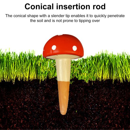 4Pcs Plant Watering Spikes Terracotta Self Watering Globes for Indoor Outdoor Plants Mushroom Shape Automatic Vacation Plant Waterer for Travelers