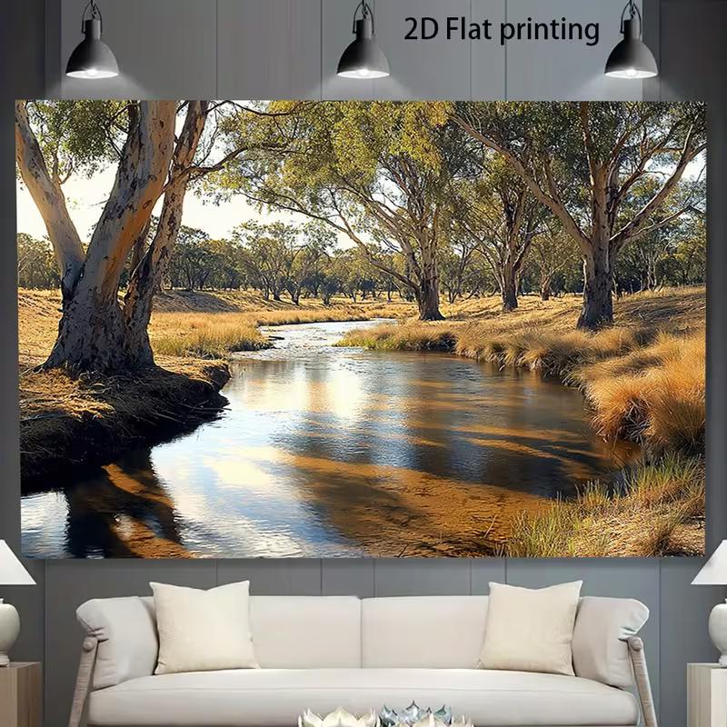 

Natural River & Grassland Tapestry Australian Bush Scenic Wall Decor 47.2x31.5inch/120*80cm