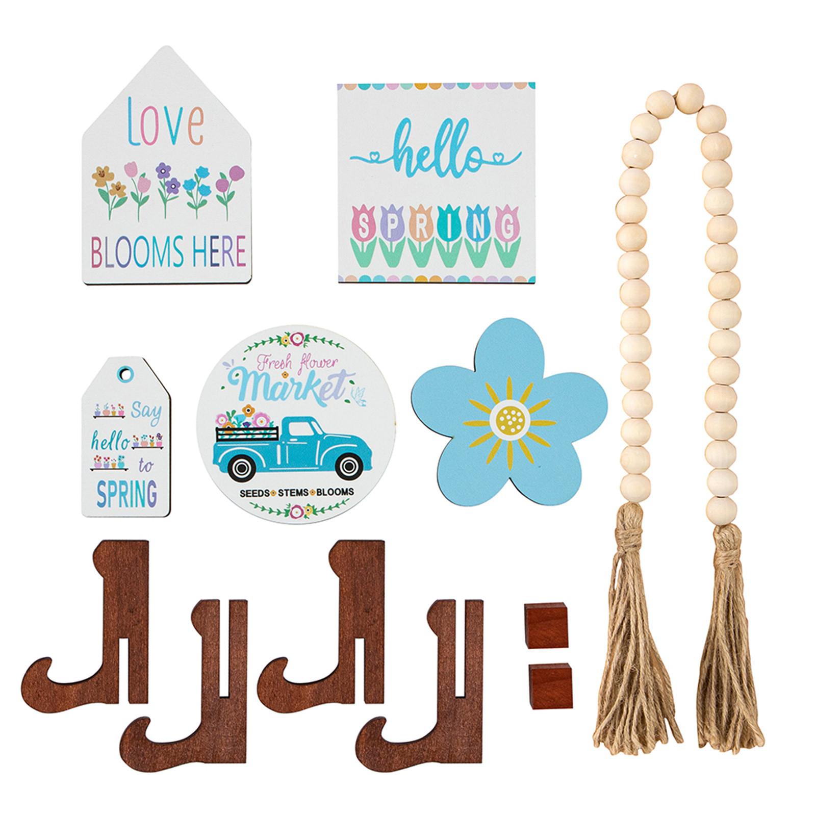 

1 комплект, деревянный многоуровневый поднос, декор, летние деревенские украшения для дома, поделки, настольные украшения для украшения праздничной вечеринки