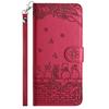 Suitable for iPhone 15 14 13 Phone Case, 15plus Solid Color Embossed Cat Card Slot Wallet Protective Case