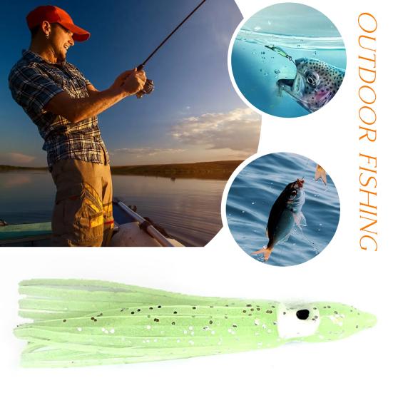 10 Stücke 9 CM/2G Weicher Tintenfischrock Köder Leuchtend Realistische Silikon Salzwasser Trolling Angeln Künstliche Glow Octopus Köder Angelzubehör