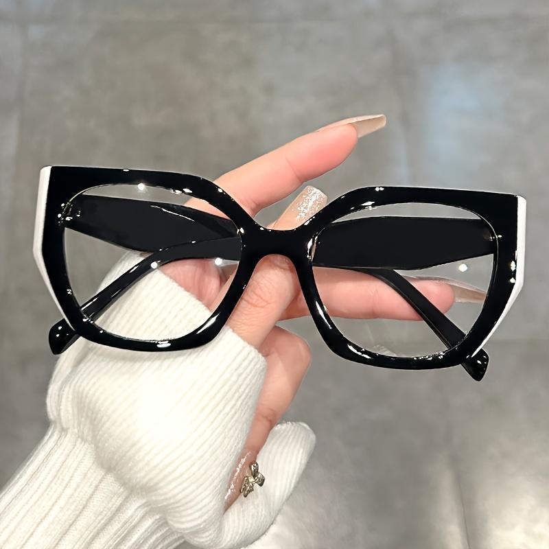 Trendy Cat Eye Glasses Clear Lens Retro Fashion Decorative Frames Computer Spectacles for Women Stylish Accessory Eye Protection