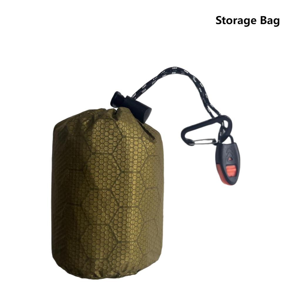 

Thermal Sleeping Bag Portable Sleeping Pad Quilt PE Aluminum Film Warm Windproof Waterproof Bivy Sack for Camping Hiking Outdoor