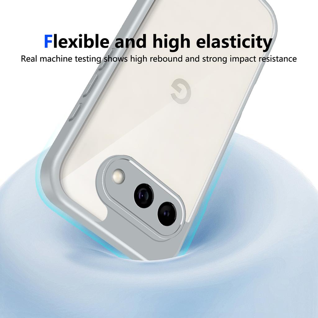 Etui na Google Pixel 9A 10A z poduszką powietrzną, odporne na wstrząsy, silikonowy zderzak, przezroczysta matowa tylna okładka, twarde etui na telefon na Google Pixel 10A