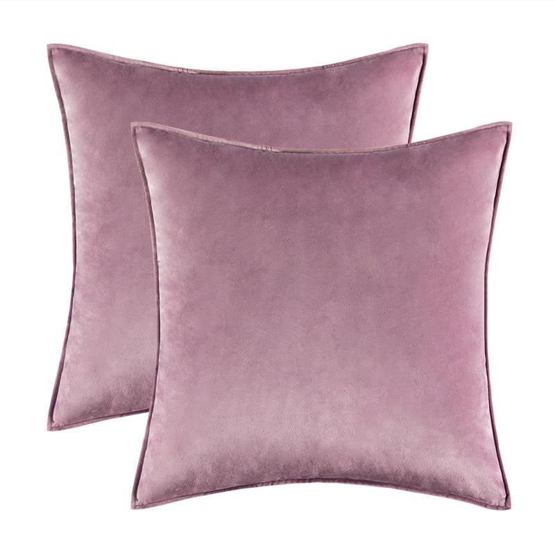 2pcs Luxurious Italy Velvet Pillowslip Throw Pillow Covers High Grade Solid Color Gift Cushion Case For Living Room Sofa Bed