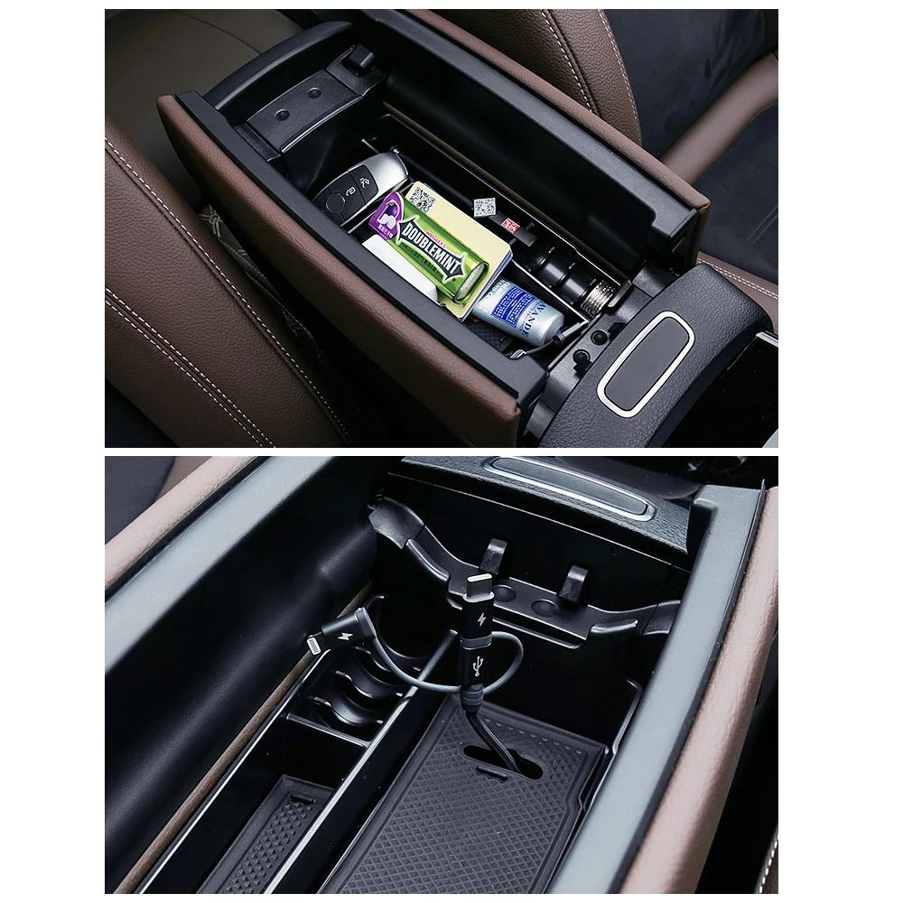 Dla Mercedes Benz AB CLA GLA GLB EQA EQB W177 C118 W118 W247 X247 H247 2024 Schowek w podłokietniku środkowym samochodu Schowek Porządkowanie