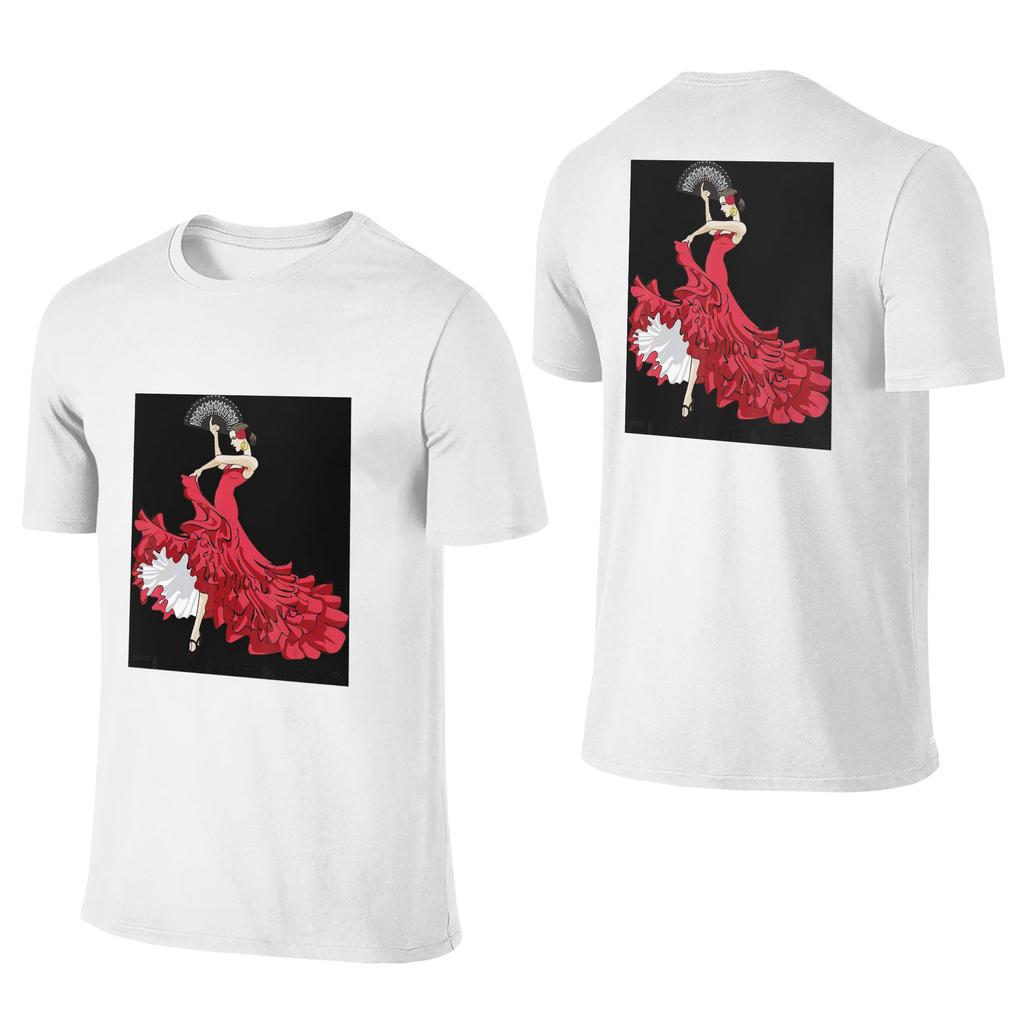 100 Cotton FlaUnisexco Dancer Spain TShirt Unisexs Double Sided T Shirt Unisex Crew Neck Summer Shirts Tops S6XL