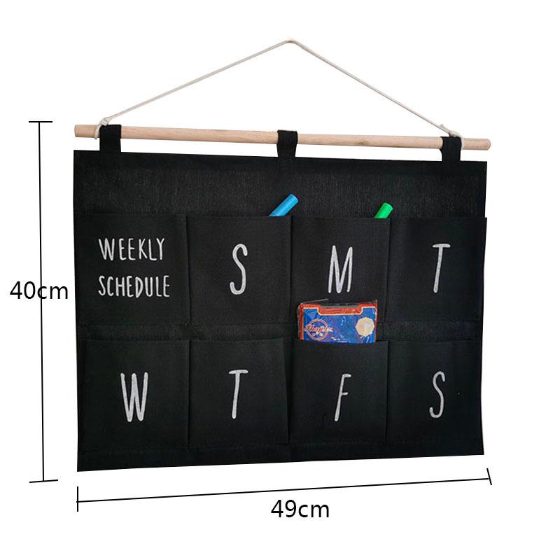 Wen'er Wandmontierte Mehrschichtige Hängeaufbewahrungstasche für Studentenwohnheime