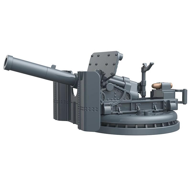 Doll Scene With Anti-Aircraft Maxine Anti-Aircraft Heavy Machine Gun Mortar Assembly Building Block
