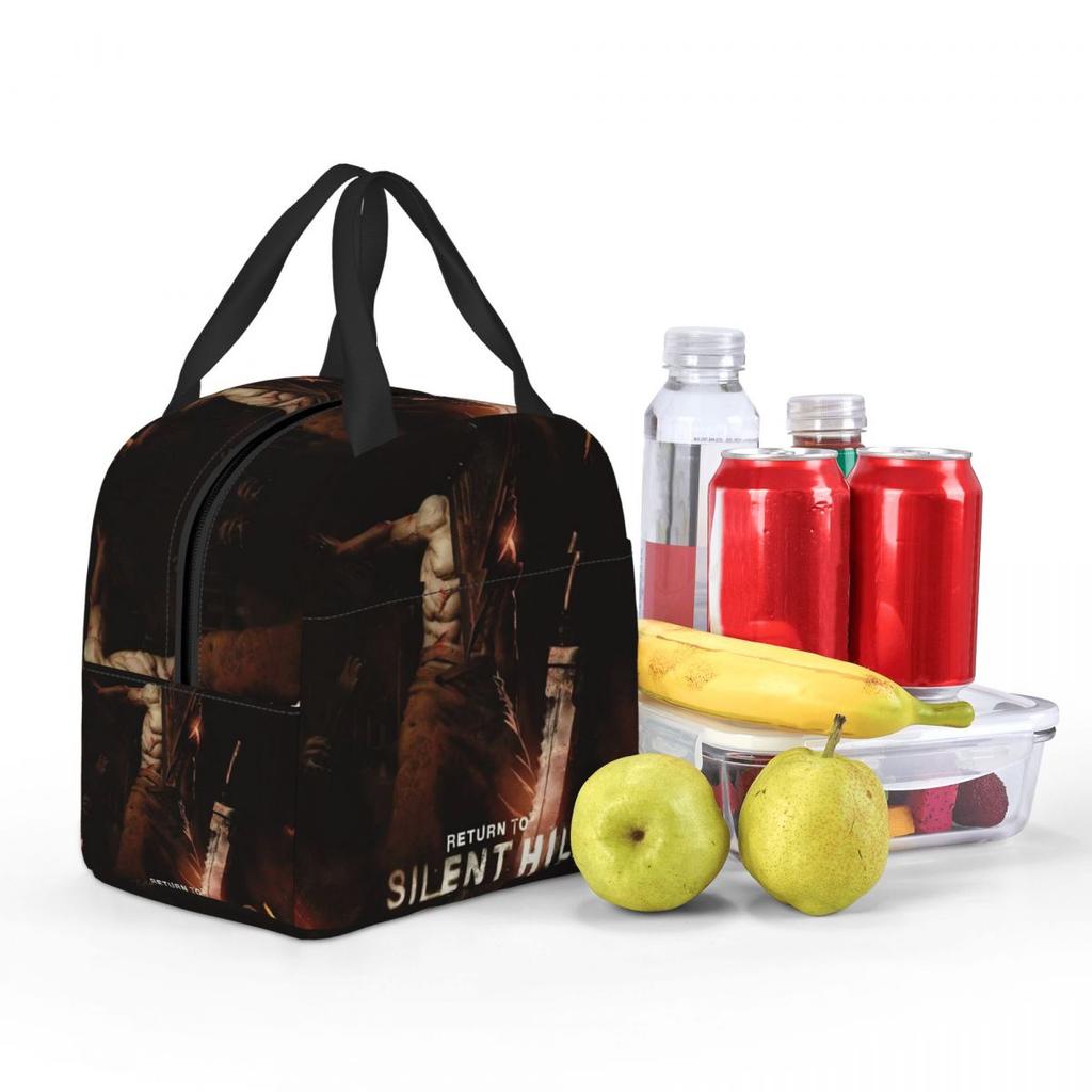 Return To Silent Hill Movie 2026 Insulated Lunch Bags Food Container Bags Portable Thermal Cooler Lunch Box For Picnic