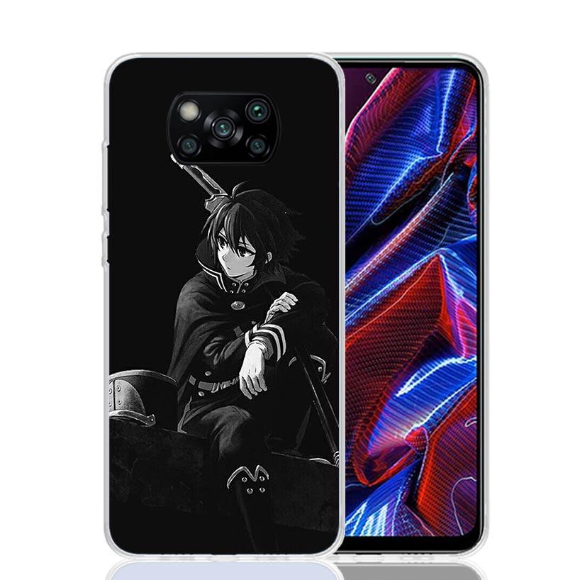 Seraph Of The End Case Phone Cover for Xiaomi Redmi Note 10 9 9S 8 8T 7 5 Pro Mi 12T 11T 10T 9T 12 11 Lite A3 A2 Trend Fundas Mi