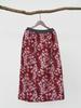 Johnature Women Vintage Jacquard Red Skirts Elastic Waist Spring Chinese Style High Quality Female A-Line Skirts