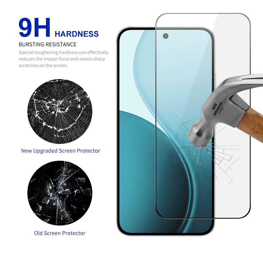 Dla Oppo Reno14 F 5G Ochraniacz Ekranu Dodatkowe Hartowanie Folia ze Szkła Wysokoaluminiowo-Krzemowego