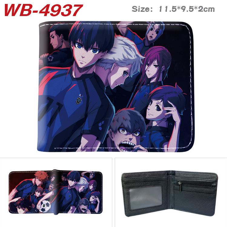 Blue Lock Anime Card Holder Colorful Print Short Wallet Folded Leather Purse 1pcs