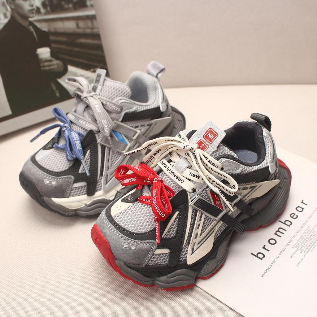 Sneakers da Papà Traspiranti in Rete per Bambini Primavera/Autunno 2026, Sportive Leggere per Ragazzi e Ragazze, Scarpe Casual Medie/Grandi.