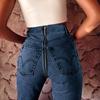 Dame Sexy Back Glidelås Skinny Jeans Tight Jeans