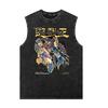 Gym T-shirt Man Anime Yu-Gi-Oh Print Summer Casual Sleeveless Shirt Women's Vintage Washed Vest Oversized Tank Tops