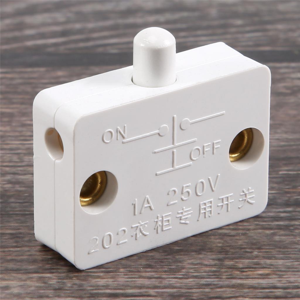 AA58 6Pcs Door Led Switch for Closet Light,Normally Closed Cabinet Electrical Lamp Switches,for Closet Pantry Cabinet White