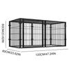 48 Inch Puppy Playpen Heavy Duty Metal Wire Dog Cage Kennel Stackable FoldableEVA Floor Protector Anti-Escape for Small Pet Rabb