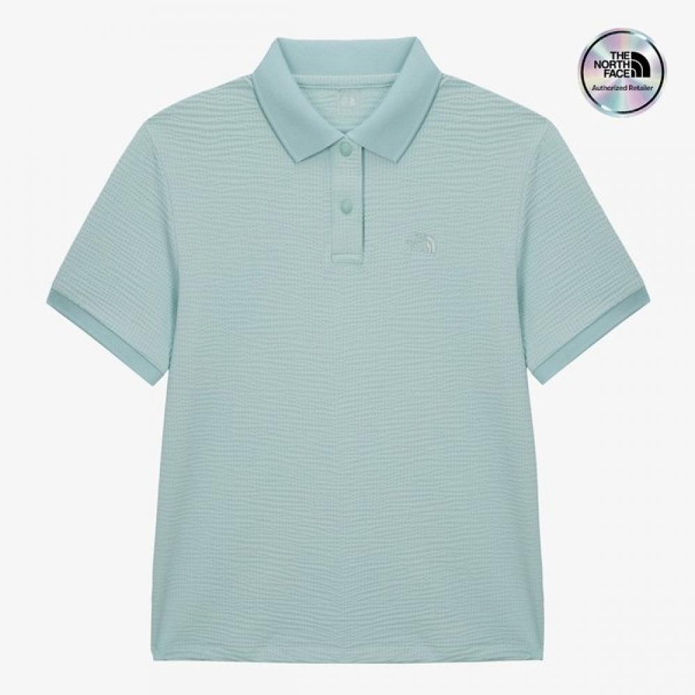 The North Face Women S Waffle Short Sleeve Polo paStel turquoiSe nt7pS43b PASTEL TURQUOISE/085