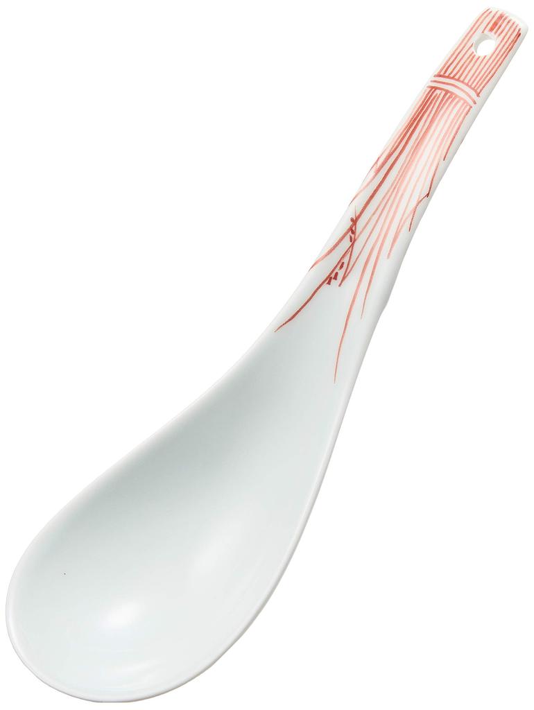 Arita ware Shingama Ultimate for Red Rice Diameter Lotus Dishwasher Made in R2122 "The Spoon" Ramen, Ear, approx. 16cm, Spoon, Flower, Ceramic, safe,