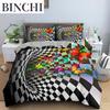 Psychedelic Swirl Duvet Cover Geometry For Kids Adults Fractal Art Comforter Cover Abstract Artwork Bedding Set Bedroom Decor