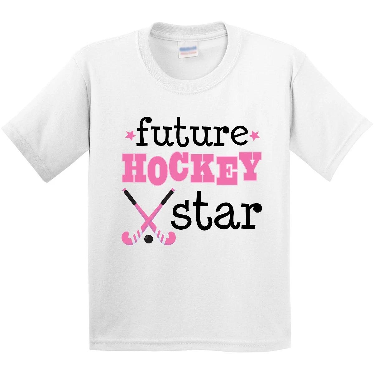 Inktastic Future Field Hockey Star Youth T-Shirt Player Girls Sports Cute Pink 150