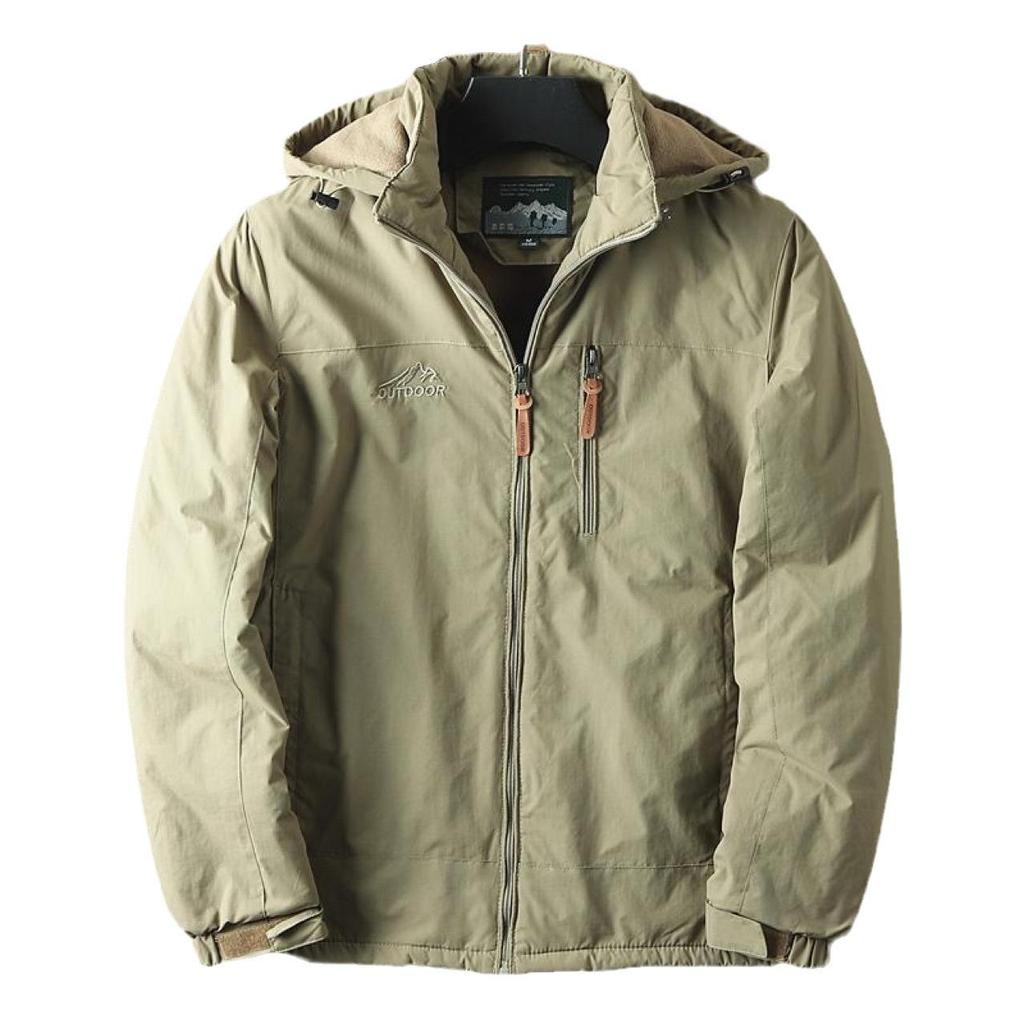 Men's Fall and Winter Outdoor Padded and Thickened Warm Punching Jacket Windproof Waterproof Workwear Jacket