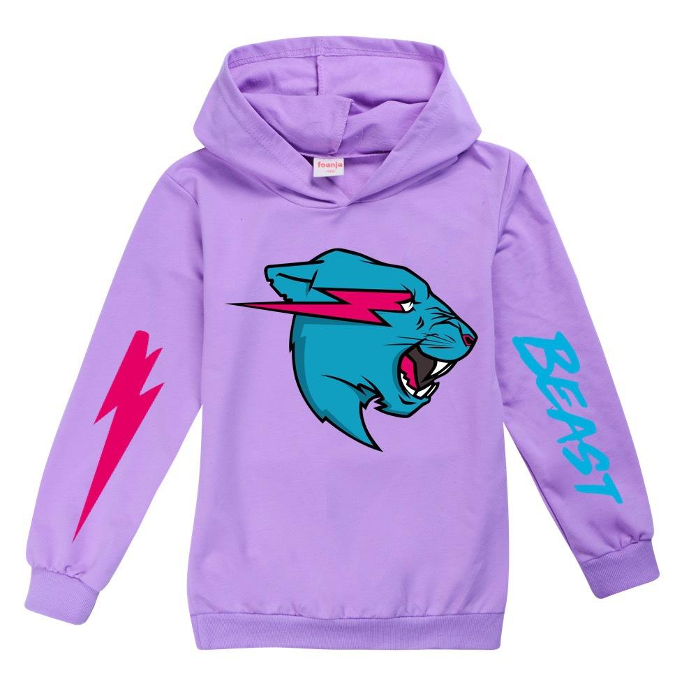 Mr Beast Cartoon Kinder Mädchen Jungen Hoodie T-Shirt Tops Kleidung