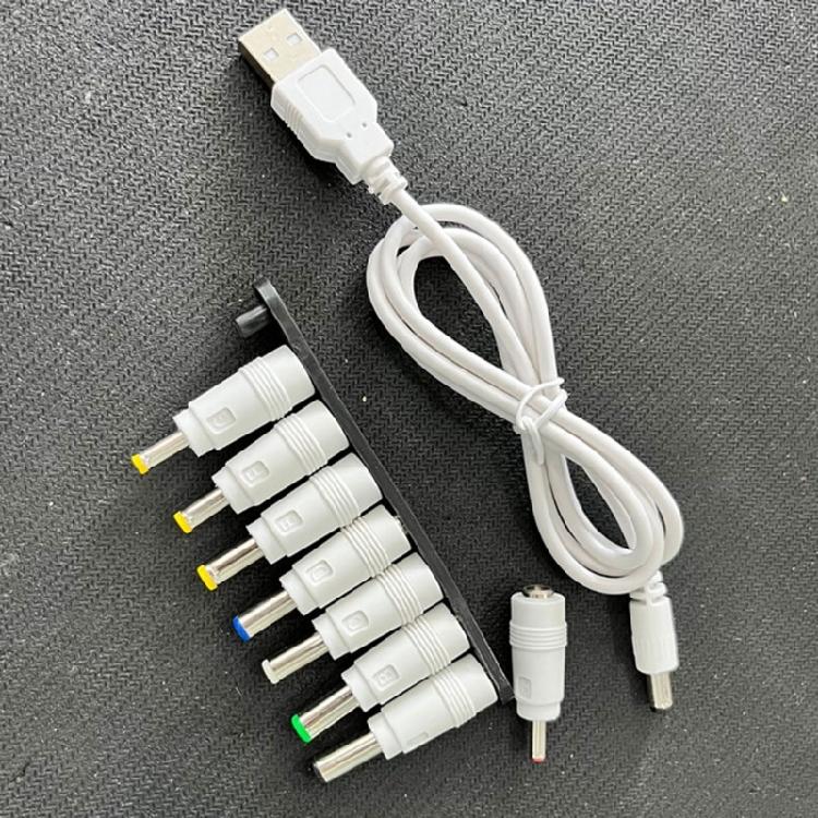 USB5V To DC9V 12V Converter Cable USB to DC9V 12V Charging Cable with 8Adapters