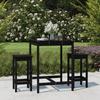 VidaXL 3-piece Garden Bar Set Black Solid Pine Wood, Bar Set, Furniture Set, Bar Set 3154729