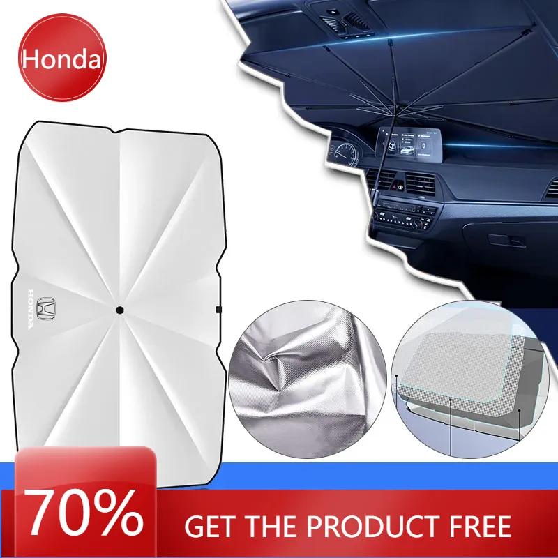 Car Hot 2025 Car windshield Sunshade Foldable Umbrella Protector Parasol For Honda Civic XR-V HR-V City Accord Odyssey Spirior C