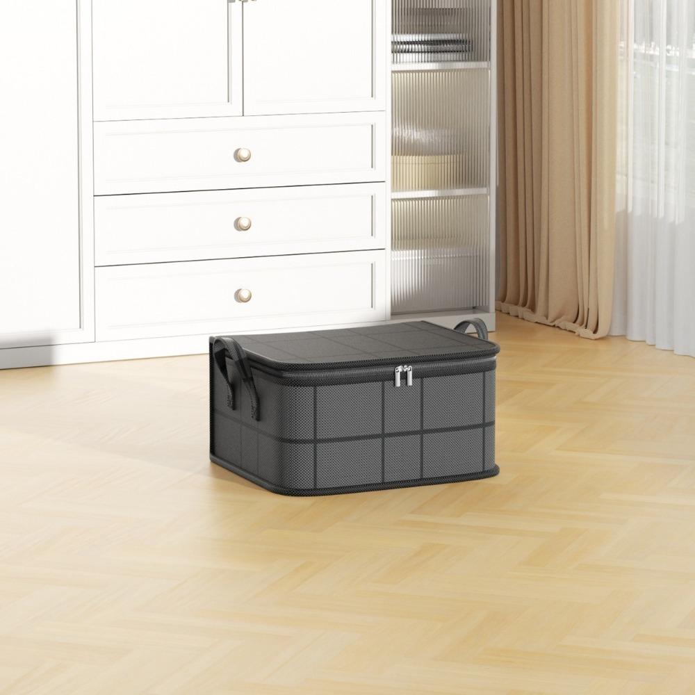 Large Capacity Clothes Storage Bins Foldable Quilt Storage Bag Waterproof Wardrobe Sorting Storage Bucket with Durable Handle