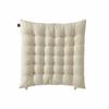Solid Color Linen Chair Pad Minimalist Design Understated Artisanal Seat Soft and