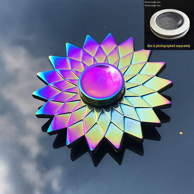 Leuchtendes, buntes Fingergyroskop aus Metall – cooles Dekompressionsspielzeug als Geschenk für Jungen und Schüler