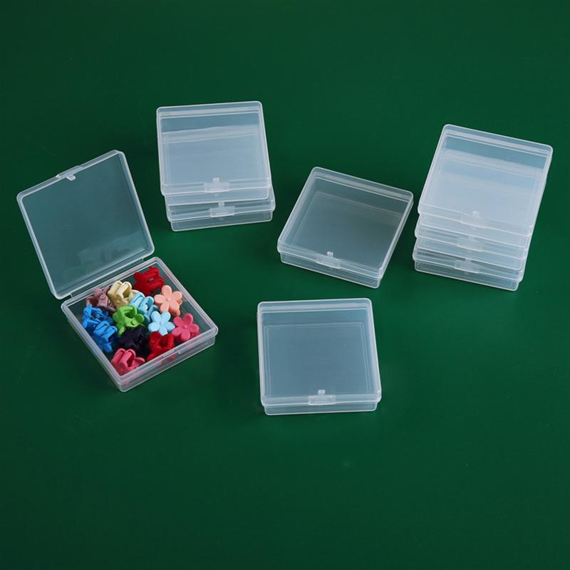 Mini Plastic Box Rectangular Translucent Packing Box Dustproof Durable Strong Jewelry Button Sundries Storage Case Container