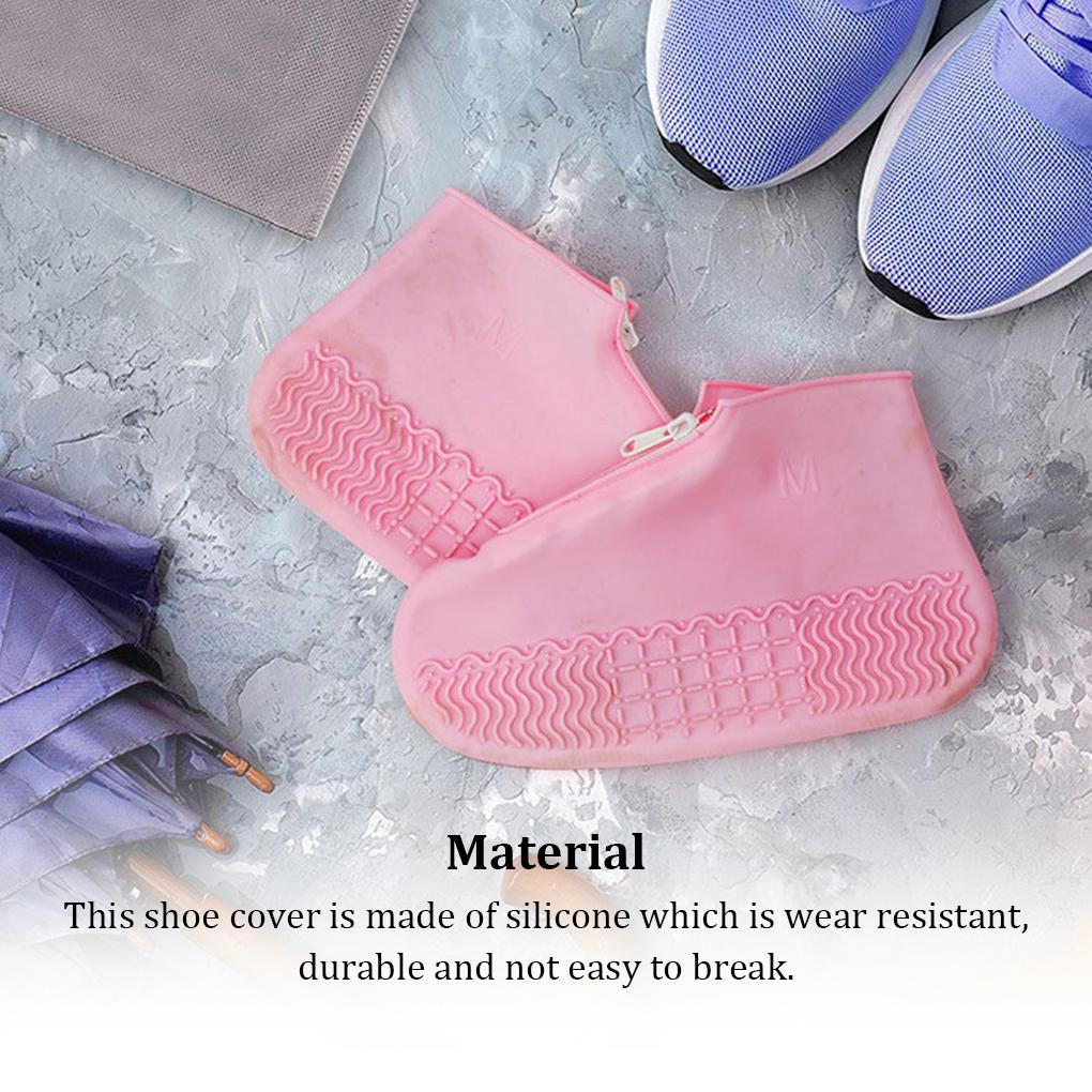 1 Pair Woman Man Unisex Silicone Shoe Cover Waterproof Covers Sneakers Protector Rain Guard Accessory Walking Cycling