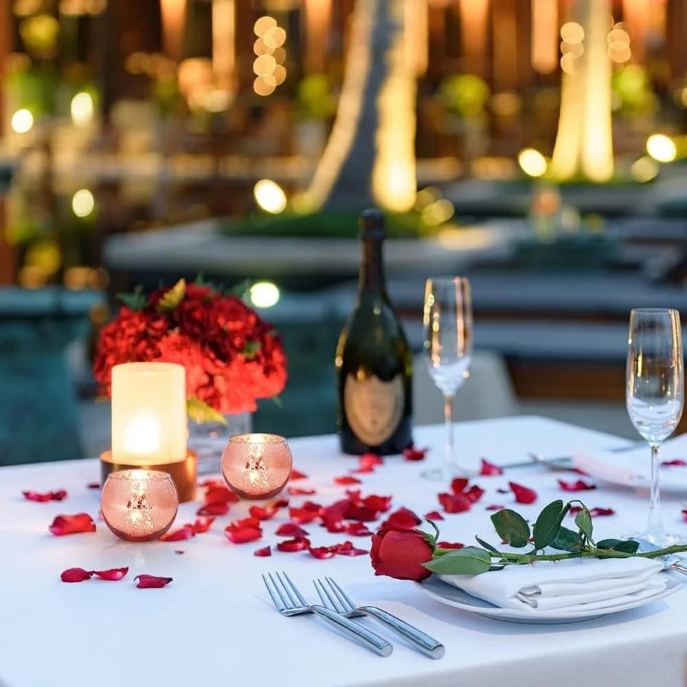 6/12Pcs Simple Creative Round Glass Votive Candle Christmas Wedding Banquet Bar Party Wax Holder Candlesticks Home Decoration